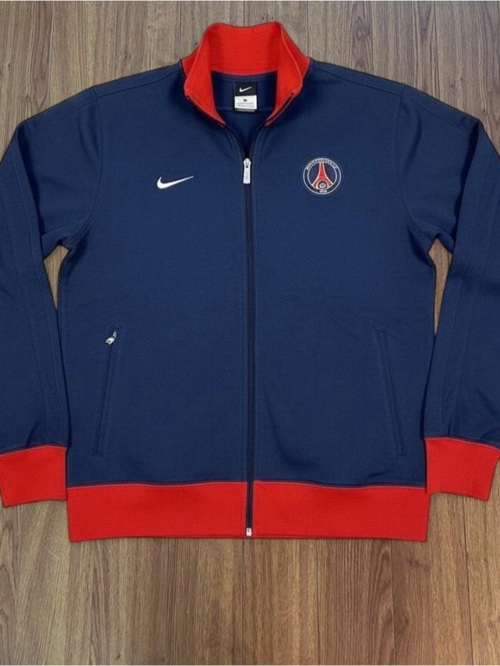 2012-13 Nike Official PSG Navy Blue & Red Embroidered 
Track Jacket